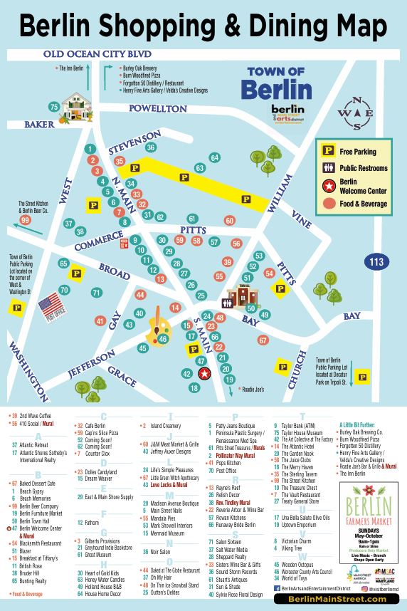 Berlin Main Street Merchant Map 2026